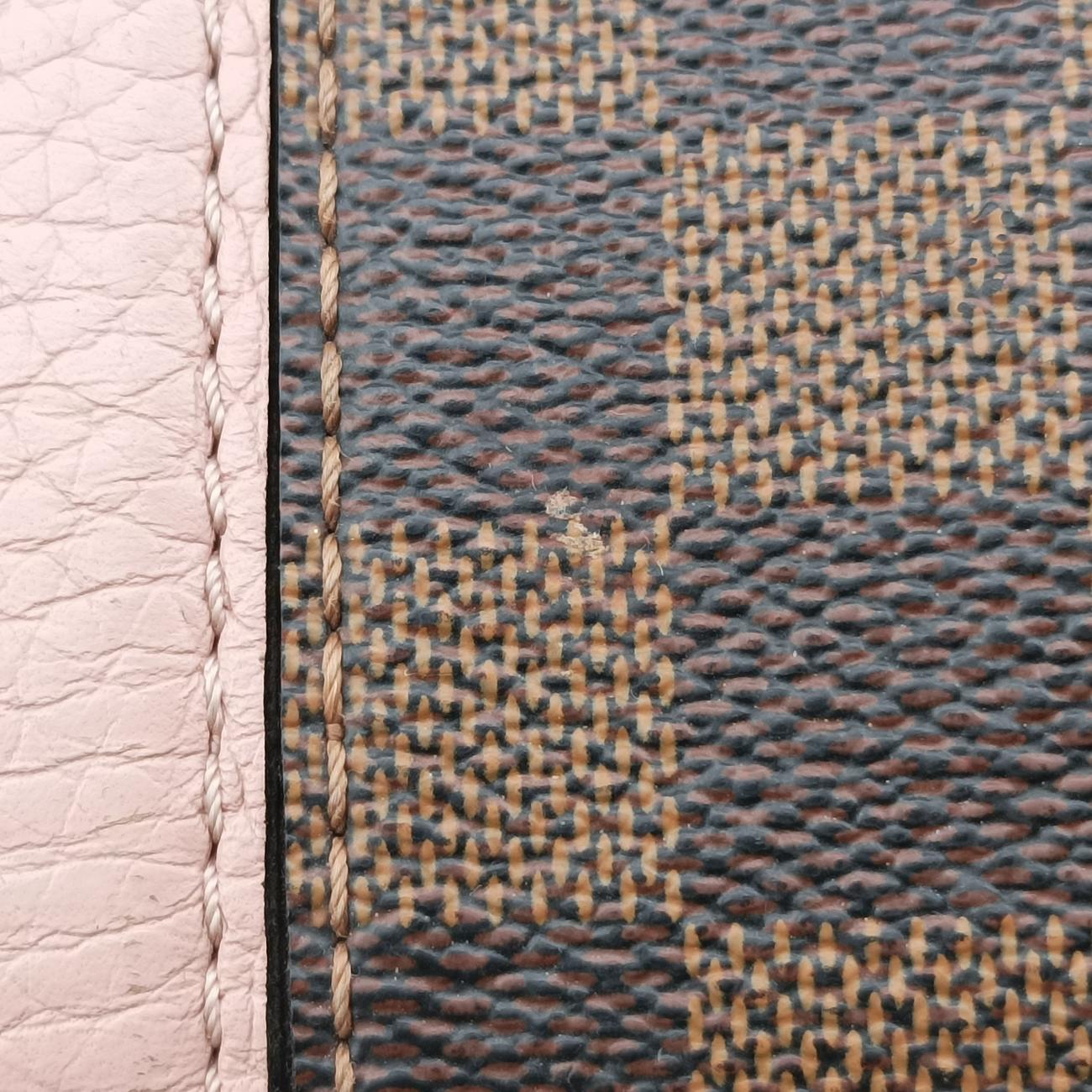 Pre-owned Louis Vuitton Wight EBENE×Magnolia Damier Canvas×Taurillon Leather N64418 shoulderbag | stylenewstar