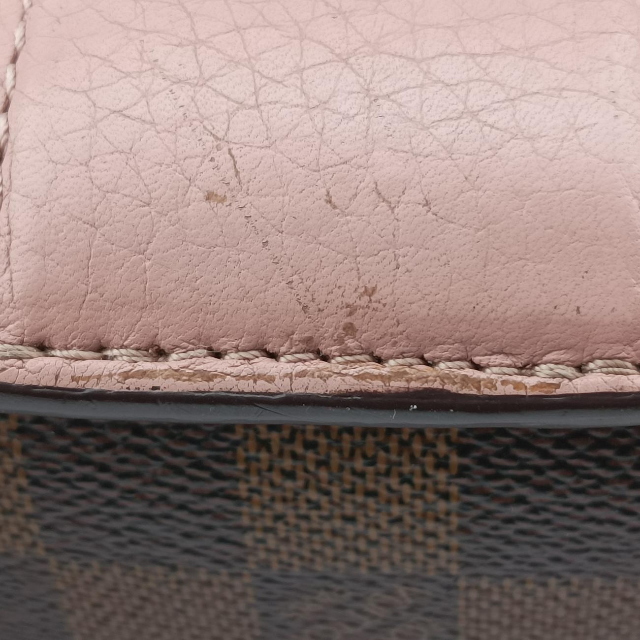 Pre-owned Louis Vuitton Wight EBENE×Magnolia Damier Canvas×Taurillon Leather N64418 shoulderbag | stylenewstar