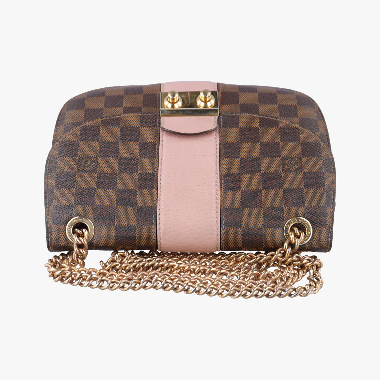 Pre-owned Louis Vuitton Wight EBENE×Magnolia Damier Canvas×Taurillon Leather N64418 shoulderbag | stylenewstar