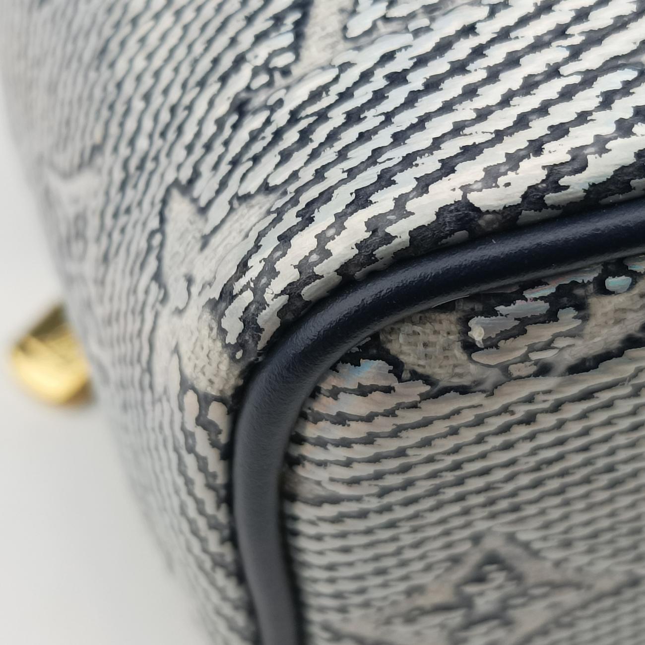 Pre-owned Louis Vuitton Micro Vanity Navy x Gray MONOGRAM JACQUARD DENIM M82467 shoulderbag | stylenewstar