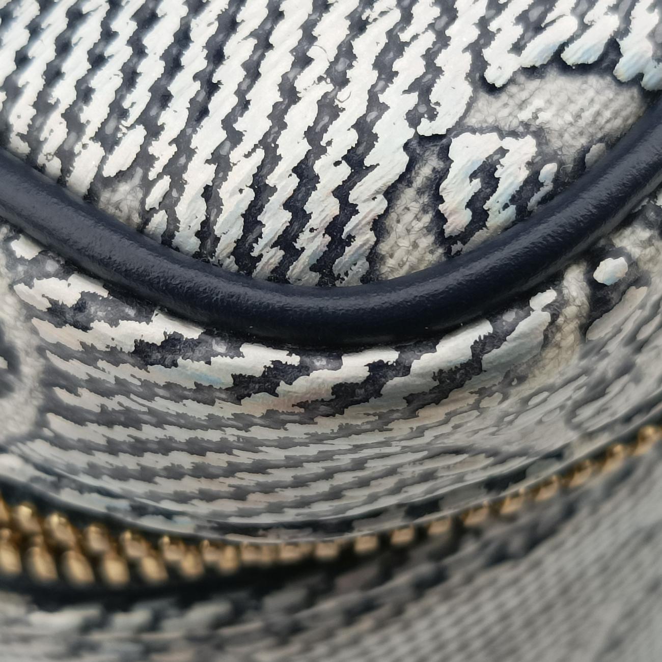 Pre-owned Louis Vuitton Micro Vanity Navy x Gray MONOGRAM JACQUARD DENIM M82467 shoulderbag | stylenewstar