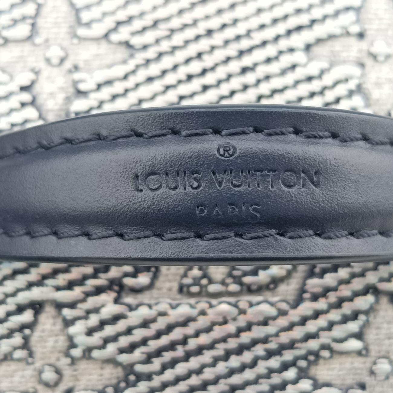 Pre-owned Louis Vuitton Micro Vanity Navy x Gray MONOGRAM JACQUARD DENIM M82467 shoulderbag | stylenewstar