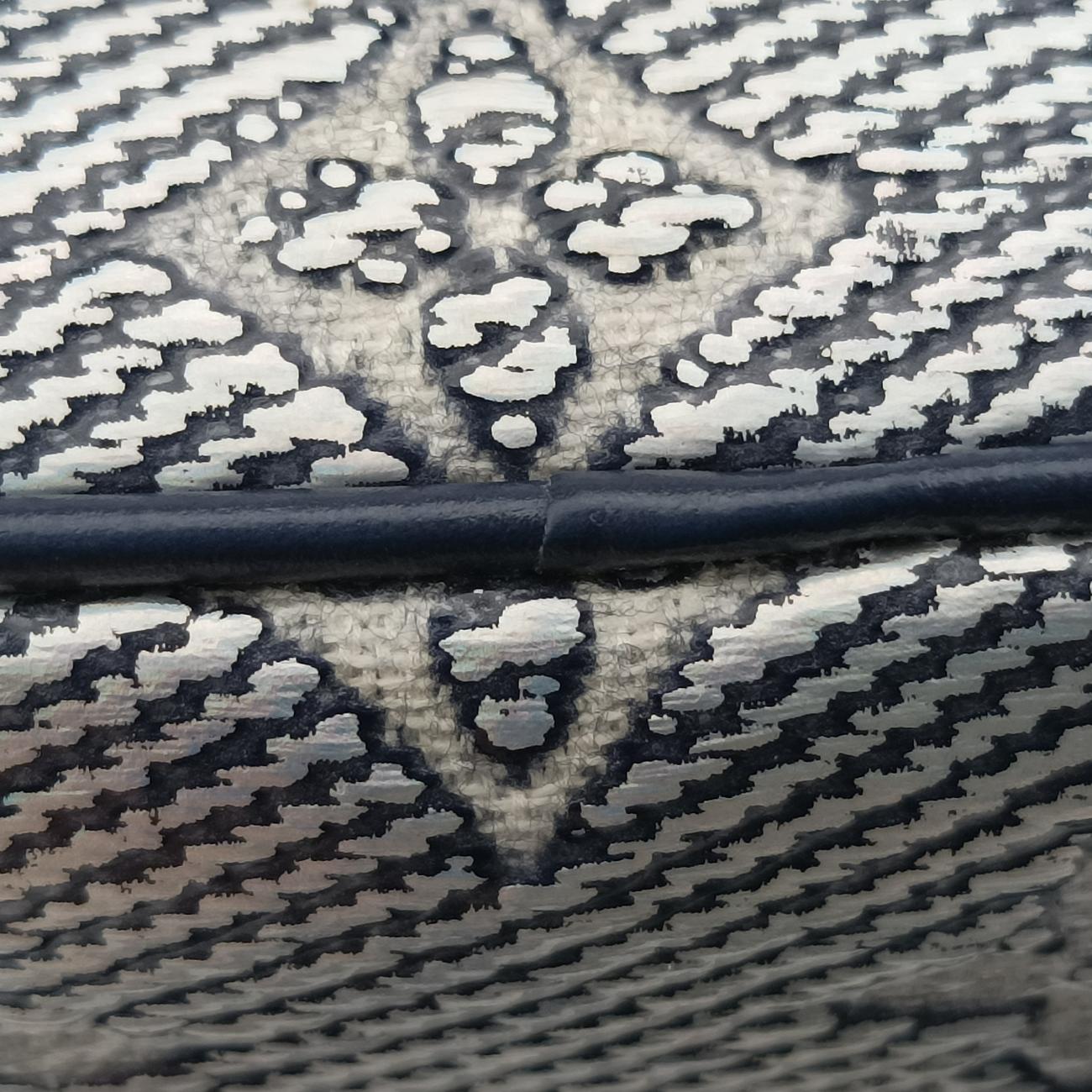 Pre-owned Louis Vuitton Micro Vanity Navy x Gray MONOGRAM JACQUARD DENIM M82467 shoulderbag | stylenewstar