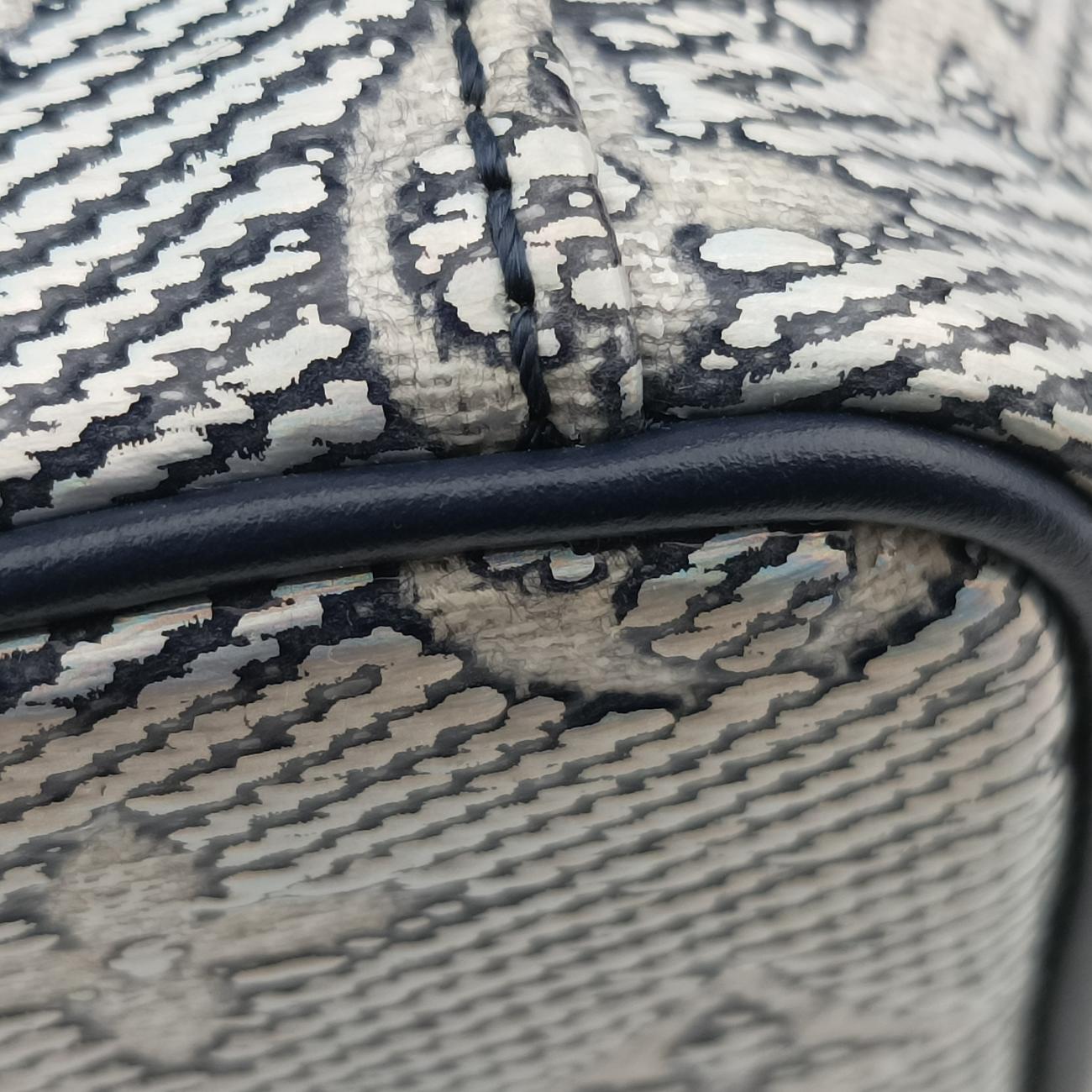 Pre-owned Louis Vuitton Micro Vanity Navy x Gray MONOGRAM JACQUARD DENIM M82467 shoulderbag | stylenewstar