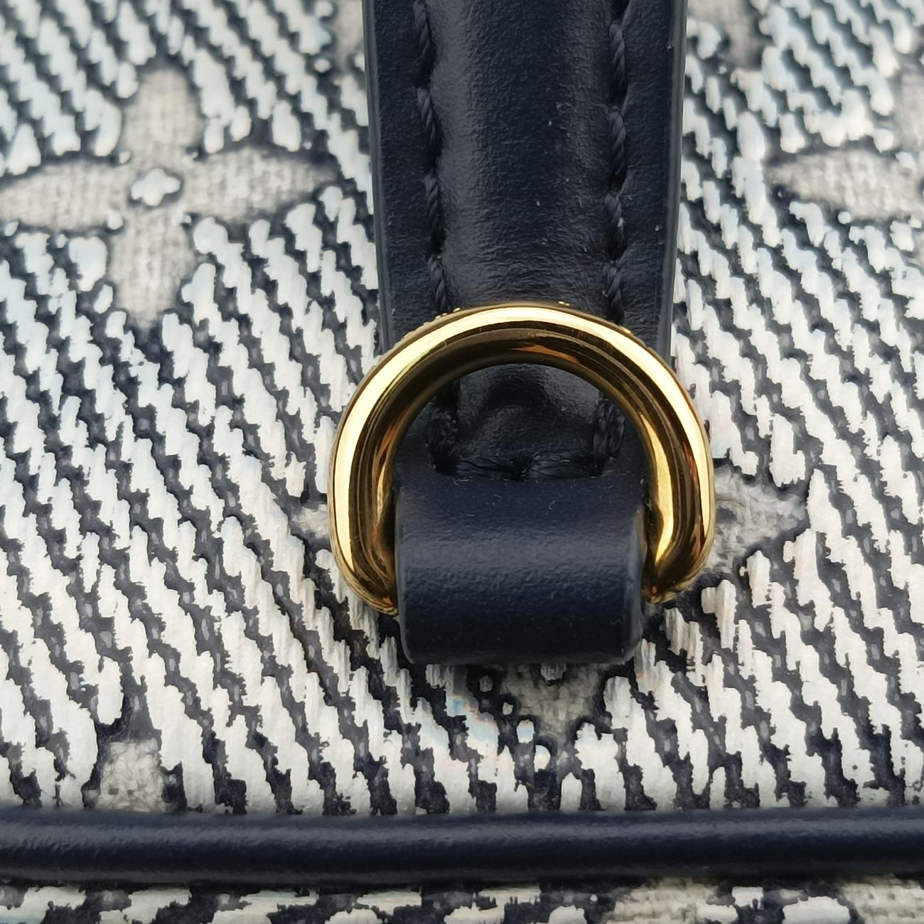 Pre-owned Louis Vuitton Micro Vanity Navy x Gray MONOGRAM JACQUARD DENIM M82467 shoulderbag | stylenewstar