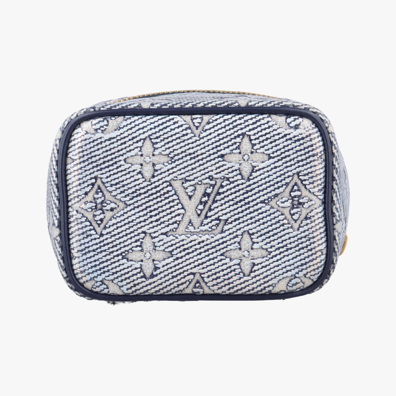 Pre-owned Louis Vuitton Micro Vanity Navy x Gray MONOGRAM JACQUARD DENIM M82467 shoulderbag | stylenewstar