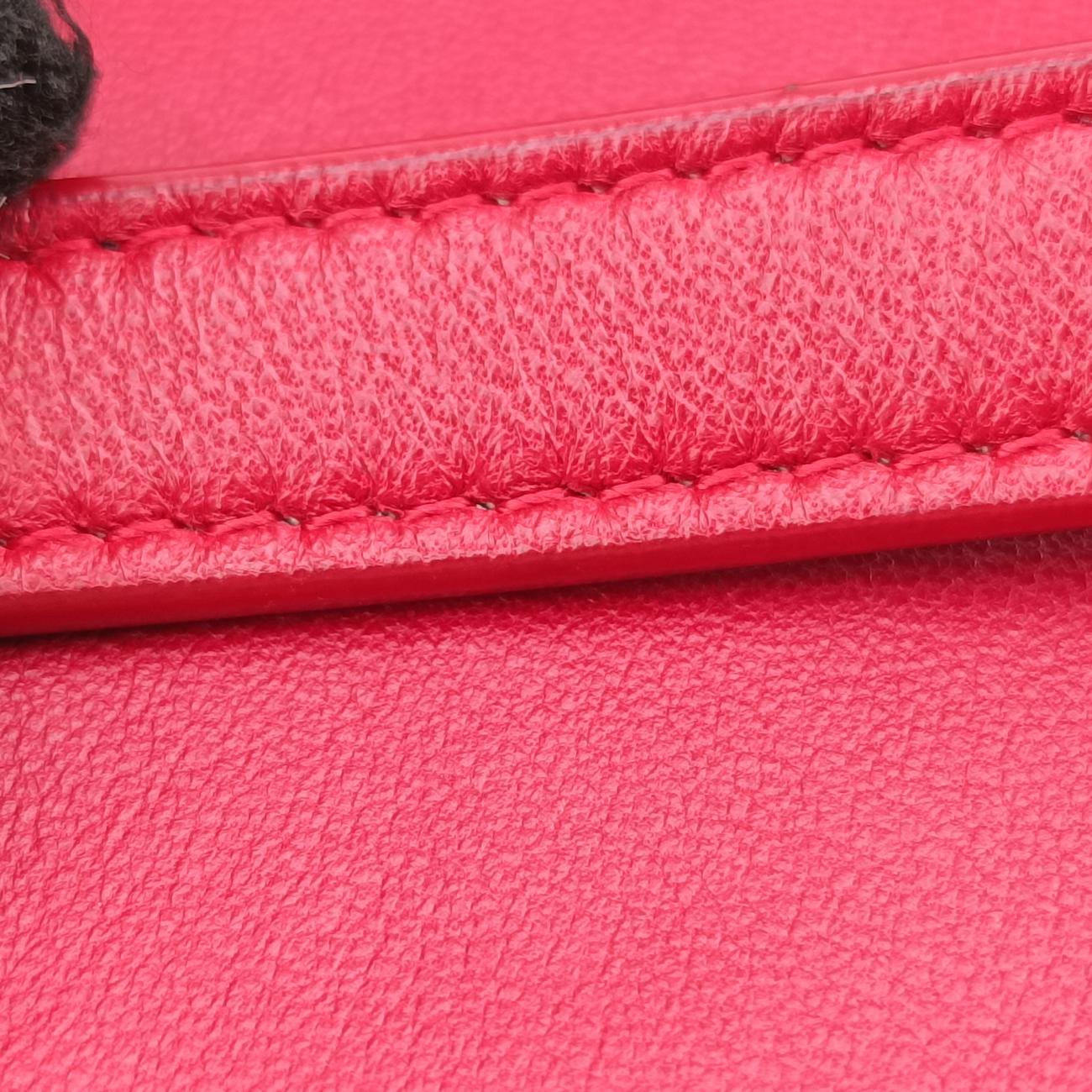 Pre-owned Yves Saint Laurent VICKY Red Leather 557574 bum bag/waist bag | stylenewstar