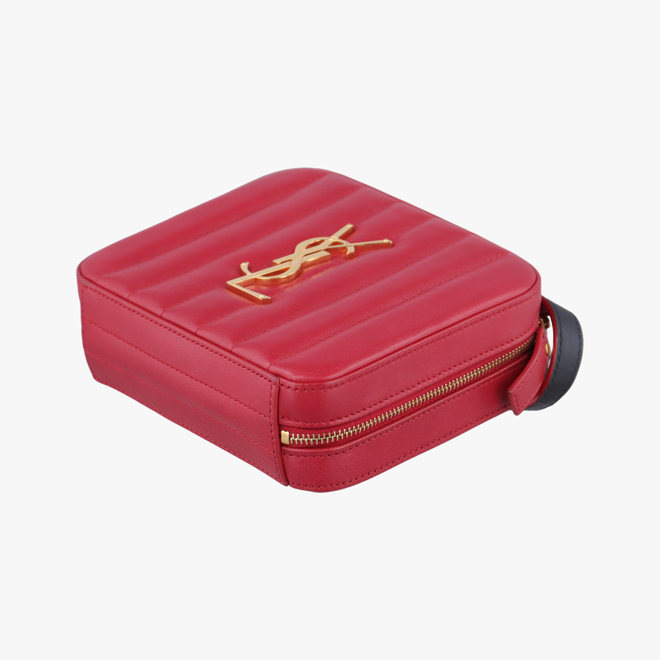 Pre-owned Yves Saint Laurent VICKY Red Leather 557574 bum bag/waist bag | stylenewstar