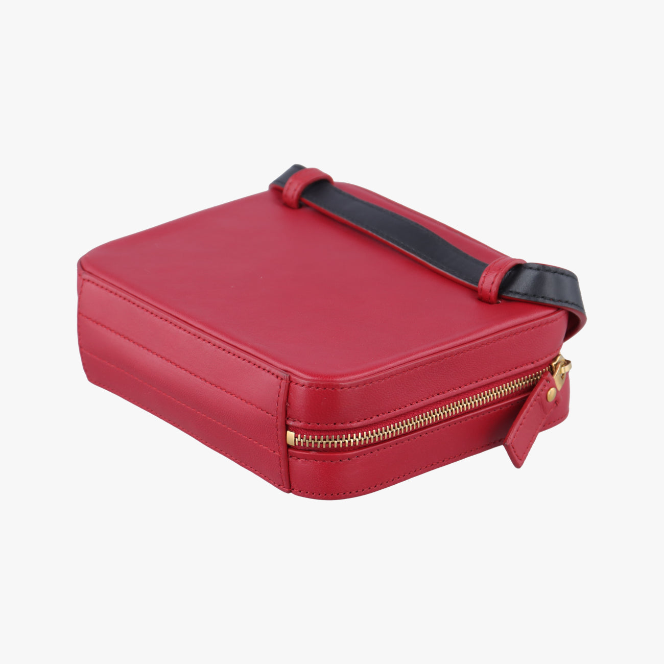 Pre-owned Yves Saint Laurent VICKY Red Leather 557574 bum bag/waist bag | stylenewstar