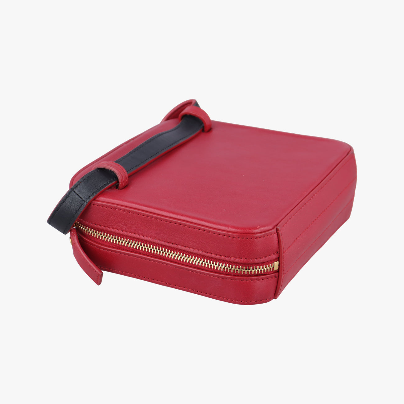 Pre-owned Yves Saint Laurent VICKY Red Leather 557574 bum bag/waist bag | stylenewstar