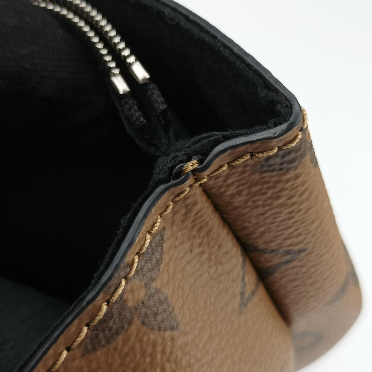 Pre-owned Louis Vuitton Pochette Kabuki Mask Brown×MARRON×FUCHSIA Monogram Reverse×Epi M43495 shoulderbag | stylenewstar