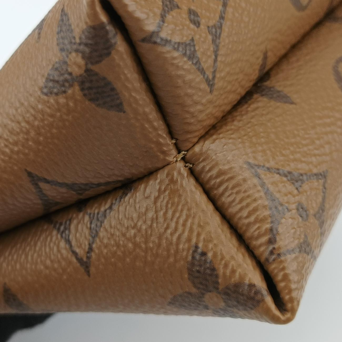 Pre-owned Louis Vuitton Pochette Kabuki Mask Brown×MARRON×FUCHSIA Monogram Reverse×Epi M43495 shoulderbag | stylenewstar