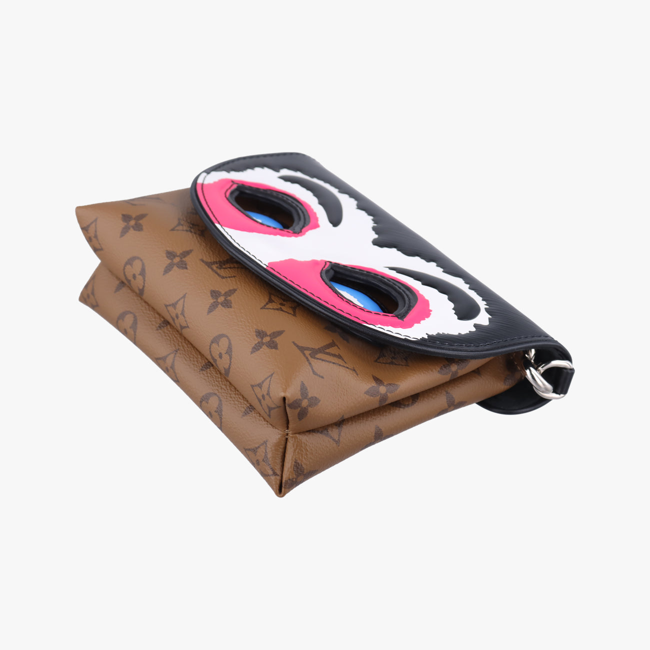 Pre-owned Louis Vuitton Pochette Kabuki Mask Brown×MARRON×FUCHSIA Monogram Reverse×Epi M43495 shoulderbag | stylenewstar