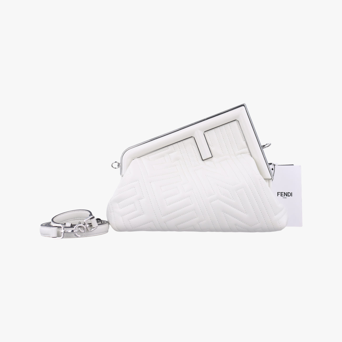 Secondhand Fendi First Midi White Leather  shoulderbag | stylenewstar