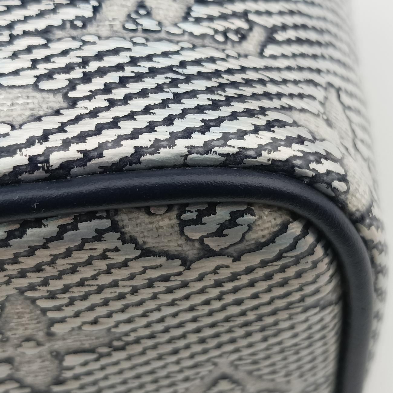 Pre-owned Louis Vuitton Micro Vanity Gray x Blue MONOGRAM JACQUARD DENIM M82467 shoulderbag | stylenewstar