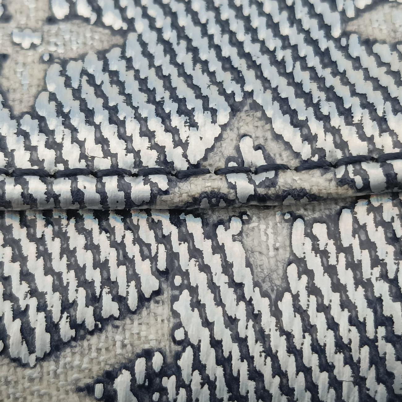 Pre-owned Louis Vuitton Micro Vanity Gray x Blue MONOGRAM JACQUARD DENIM M82467 shoulderbag | stylenewstar