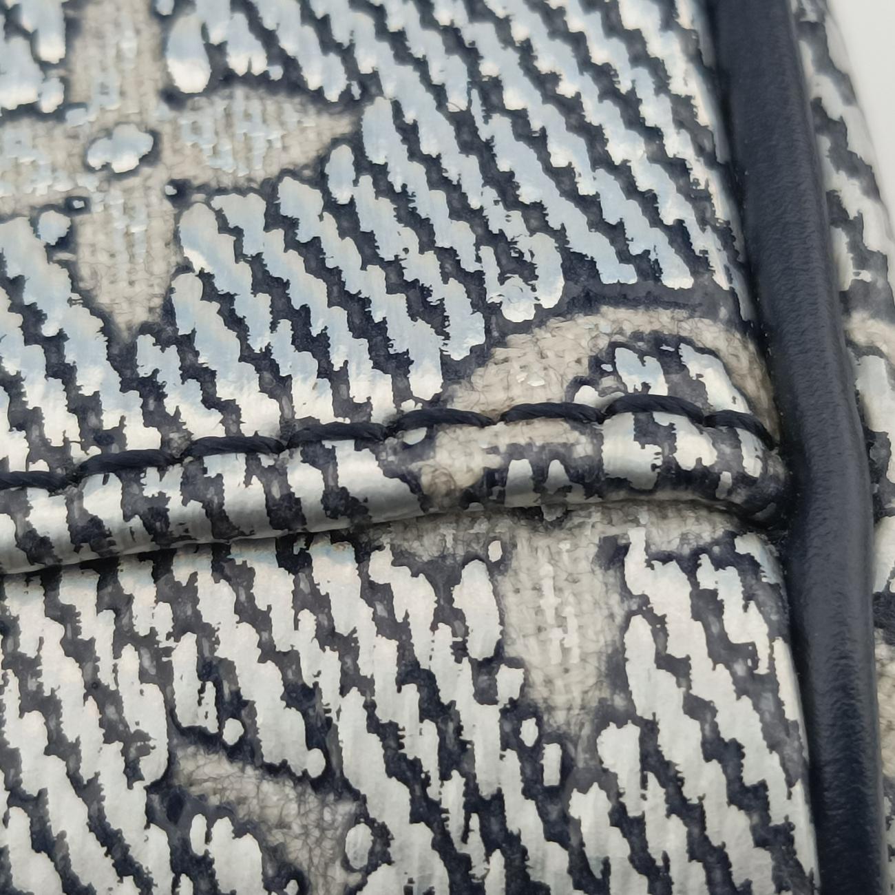 Pre-owned Louis Vuitton Micro Vanity Gray x Blue MONOGRAM JACQUARD DENIM M82467 shoulderbag | stylenewstar