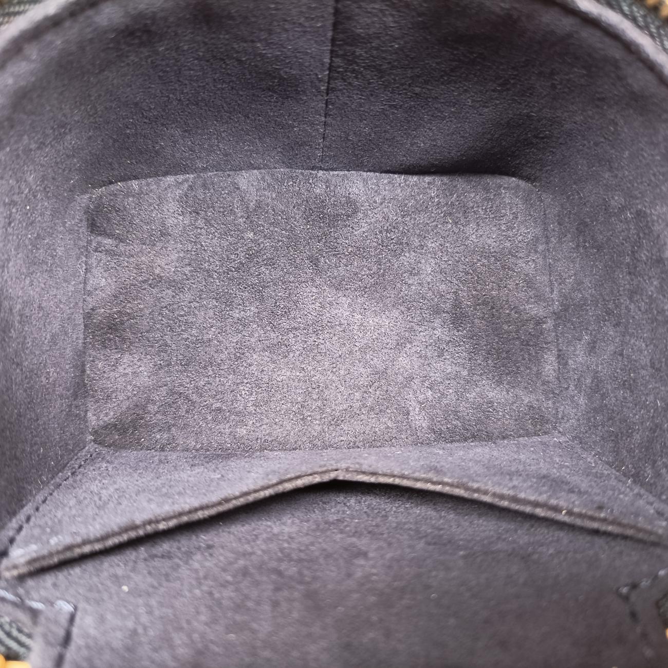 Pre-owned Louis Vuitton Micro Vanity Gray x Blue MONOGRAM JACQUARD DENIM M82467 shoulderbag | stylenewstar