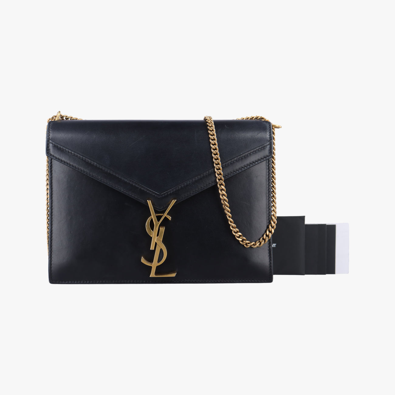 Pre-owned Yves Saint Laurent CASSANDRA Black Leather 532750 shoulderbag | stylenewstar