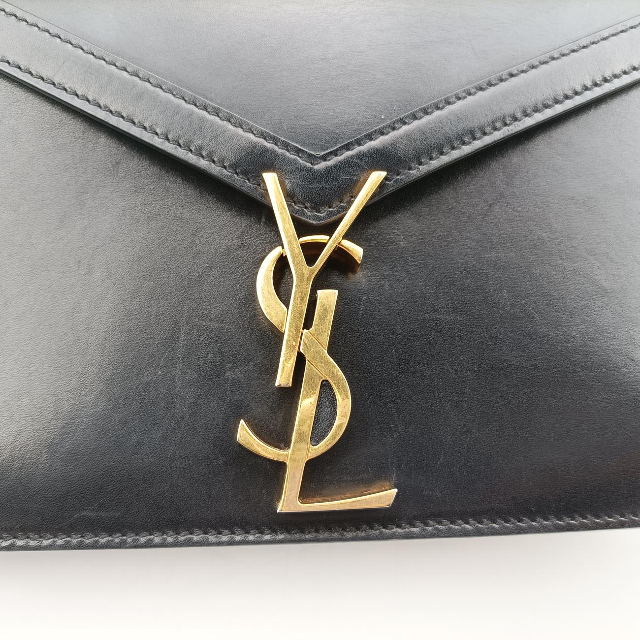 Pre-owned Yves Saint Laurent CASSANDRA Black Leather 532750 shoulderbag | stylenewstar