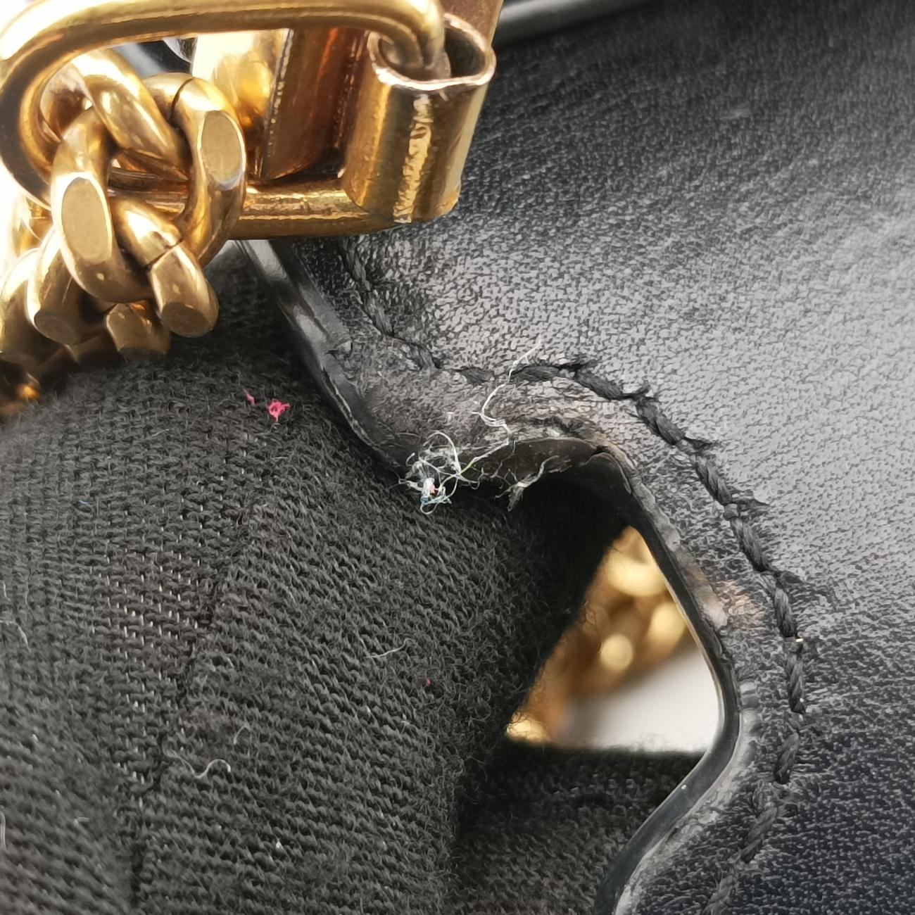 Pre-owned Yves Saint Laurent CASSANDRA Black Leather 532750 shoulderbag | stylenewstar