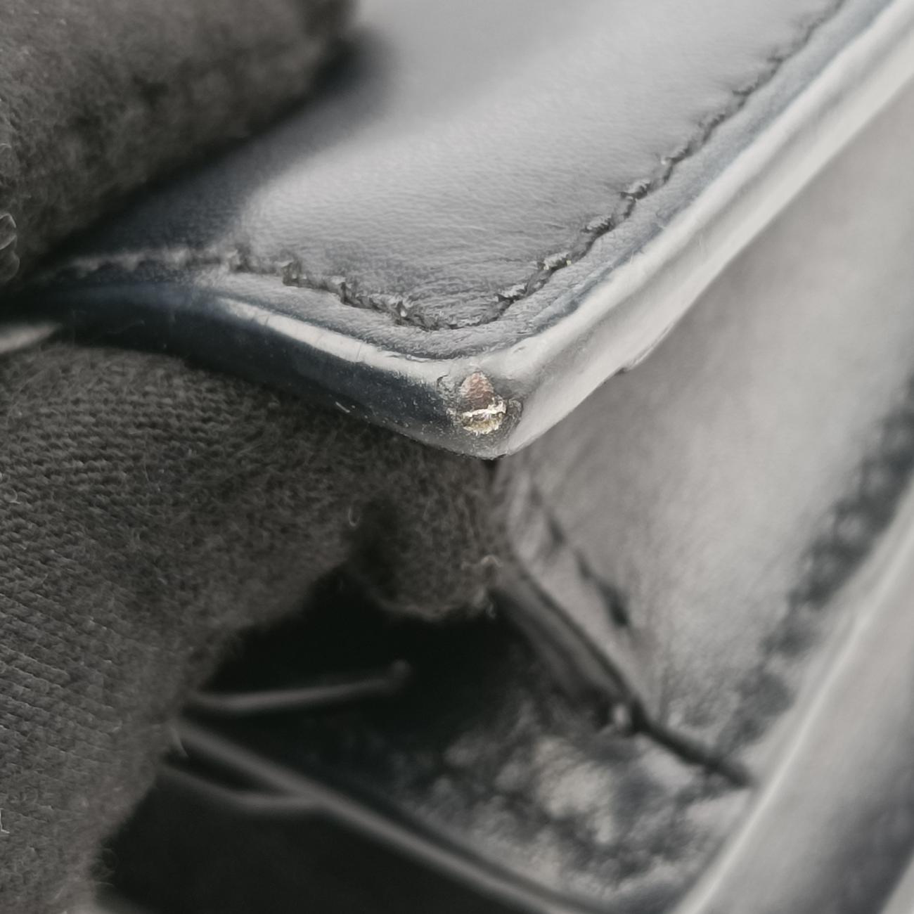 Pre-owned Yves Saint Laurent CASSANDRA Black Leather 532750 shoulderbag | stylenewstar