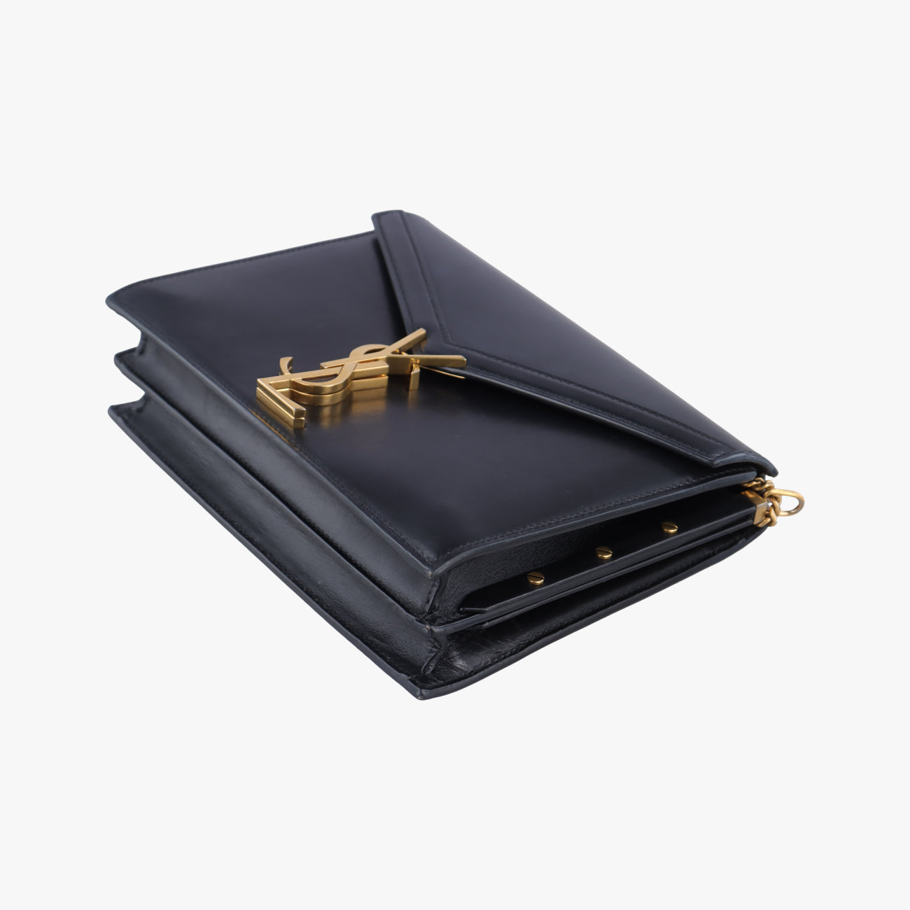 Pre-owned Yves Saint Laurent CASSANDRA Black Leather 532750 shoulderbag | stylenewstar