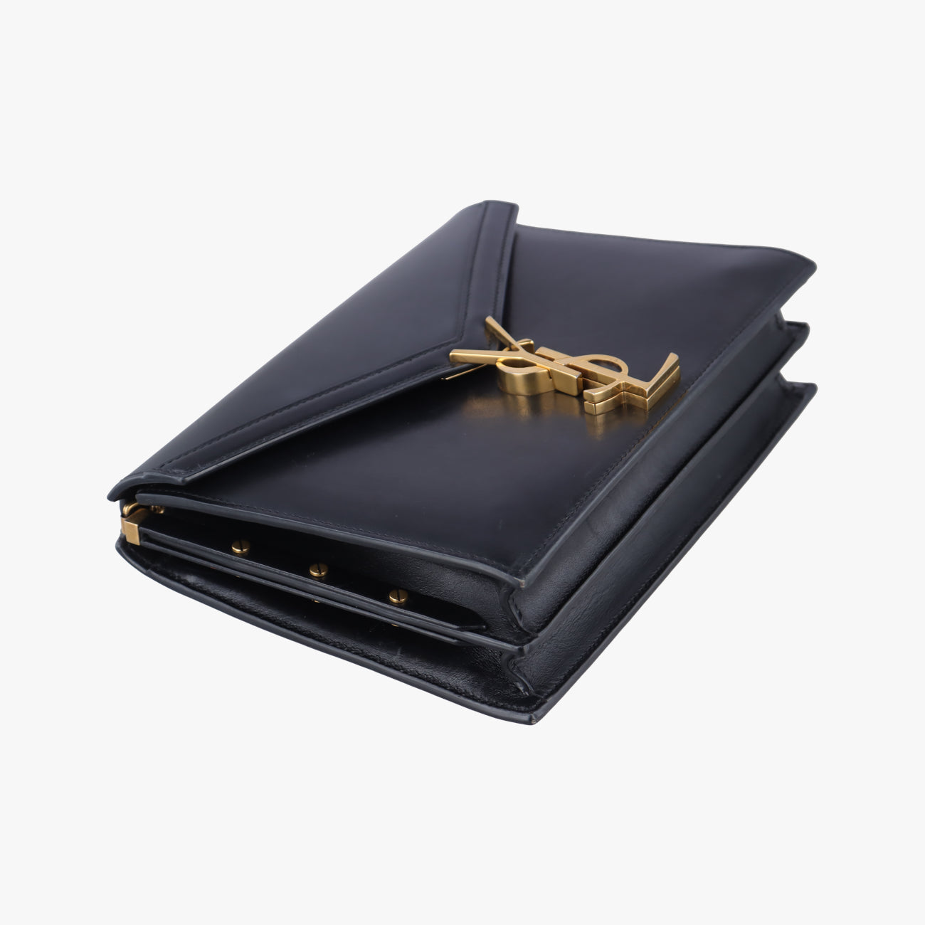 Pre-owned Yves Saint Laurent CASSANDRA Black Leather 532750 shoulderbag | stylenewstar