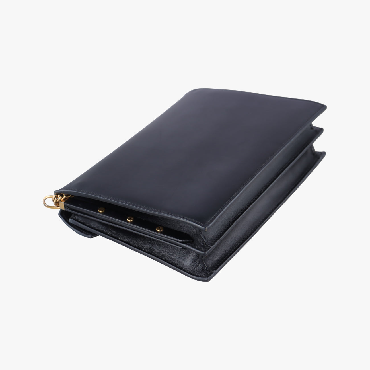 Pre-owned Yves Saint Laurent CASSANDRA Black Leather 532750 shoulderbag | stylenewstar