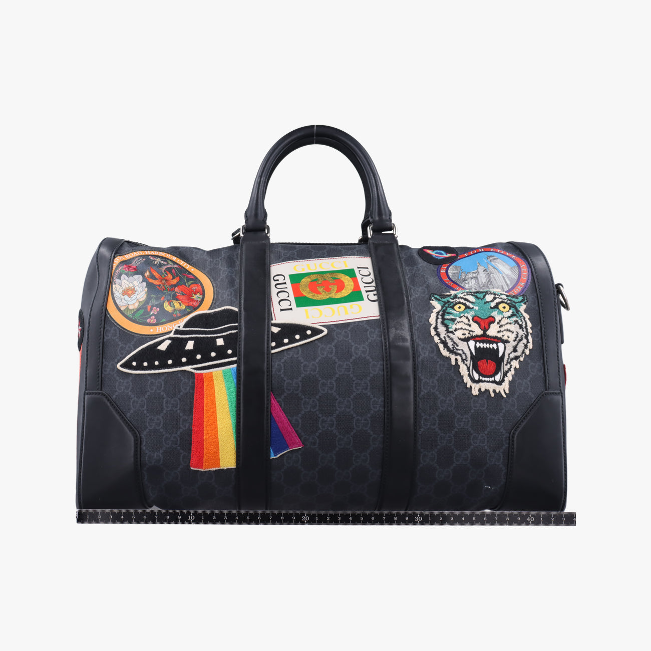Pre-owned Gucci GG Supreme Carry-On Duffel Multicolour PVC coated canvas 474131 shoulderbag | stylenewstar
