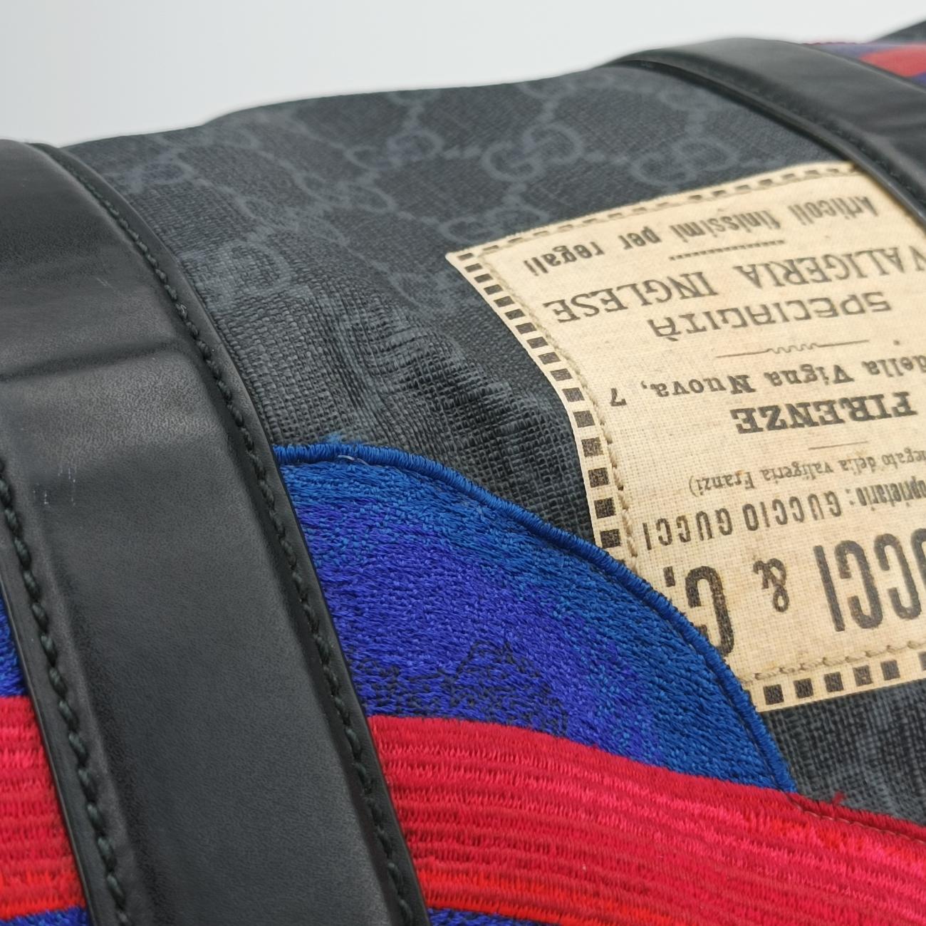 Pre-owned Gucci GG Supreme Carry-On Duffel Multicolour PVC coated canvas 474131 shoulderbag | stylenewstar