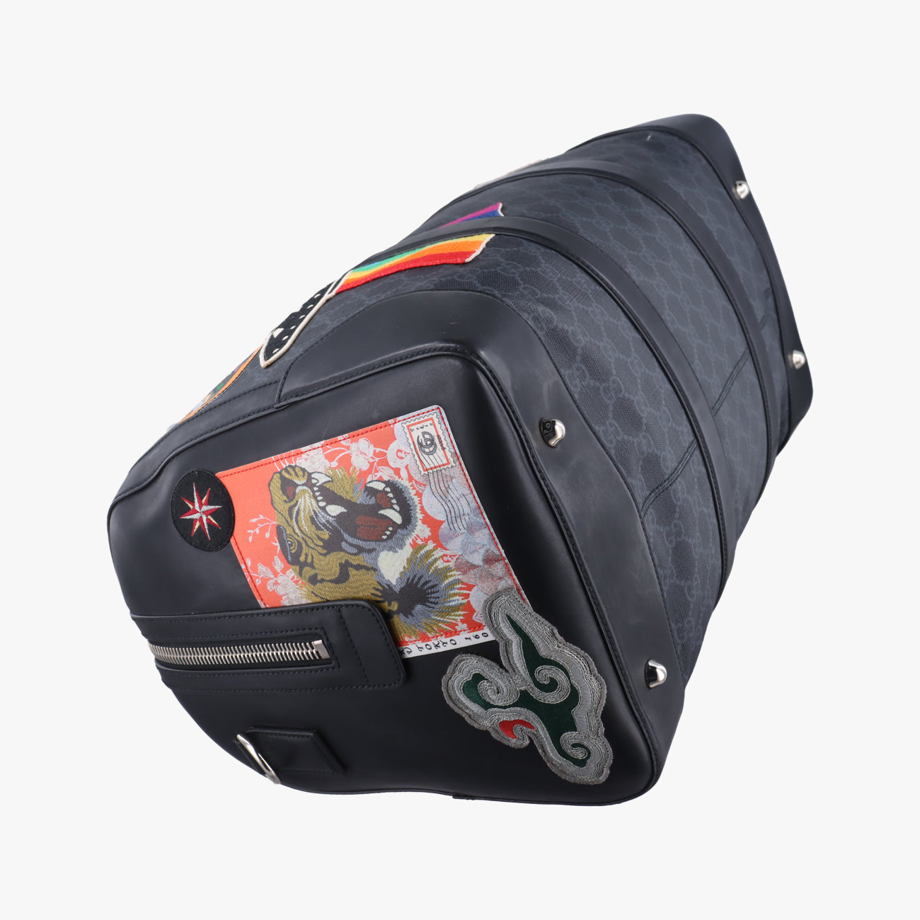 Pre-owned Gucci GG Supreme Carry-On Duffel Multicolour PVC coated canvas 474131 shoulderbag | stylenewstar