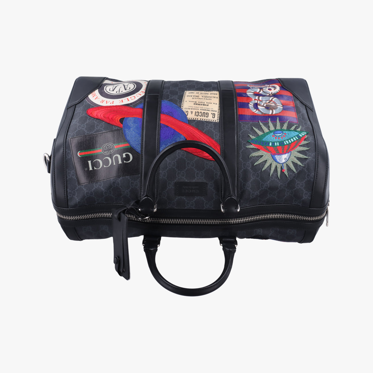 Pre-owned Gucci GG Supreme Carry-On Duffel Multicolour PVC coated canvas 474131 shoulderbag | stylenewstar