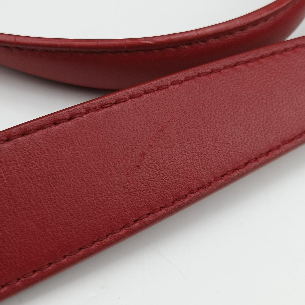 Pre-owned Christian Dior Delices Gaufre Cannage Tote Red lambskin  shoulderbag | stylenewstar