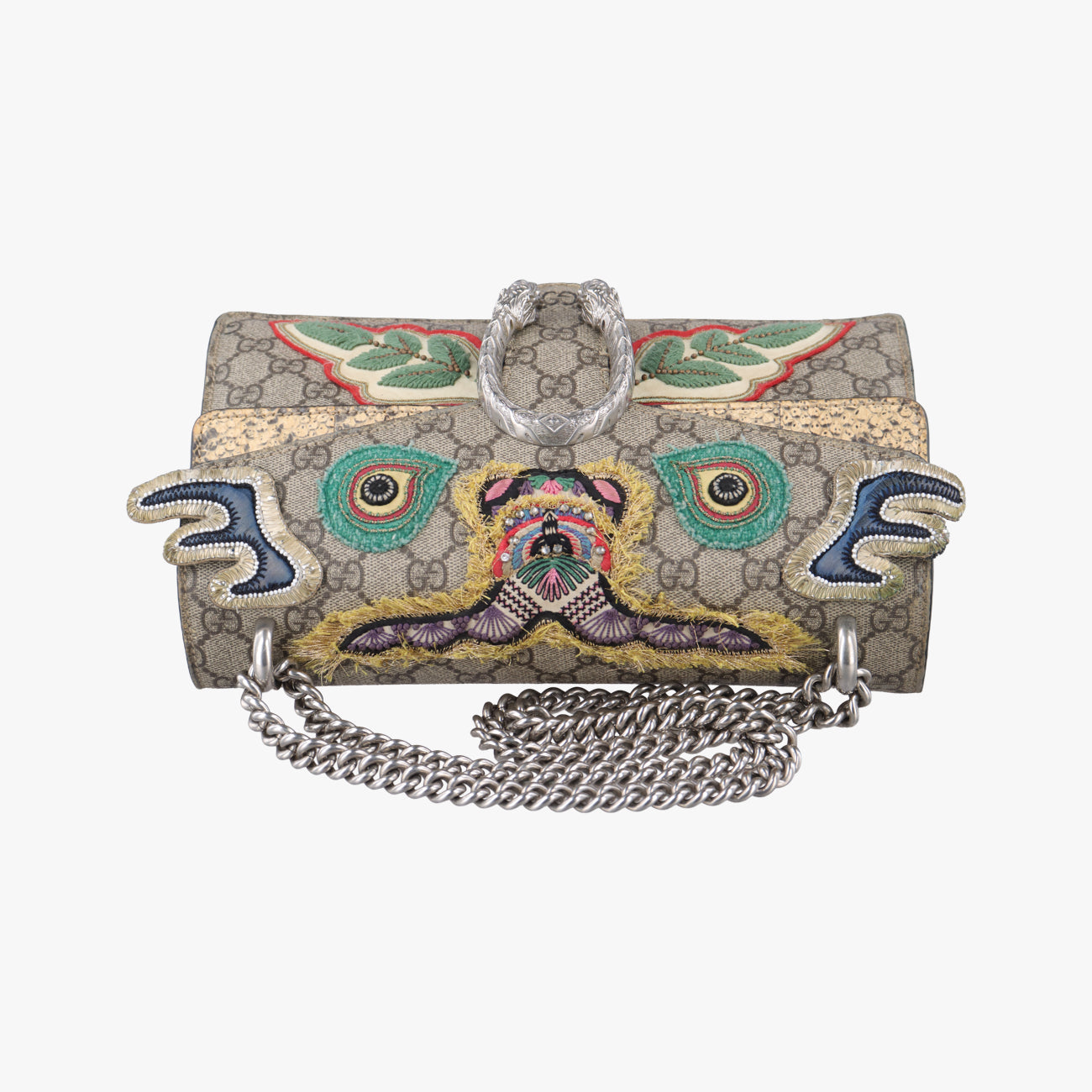 Pre-owned Gucci Dionysus Brown×Multicolor PVC coated canvas 400249 shoulderbag | stylenewstar