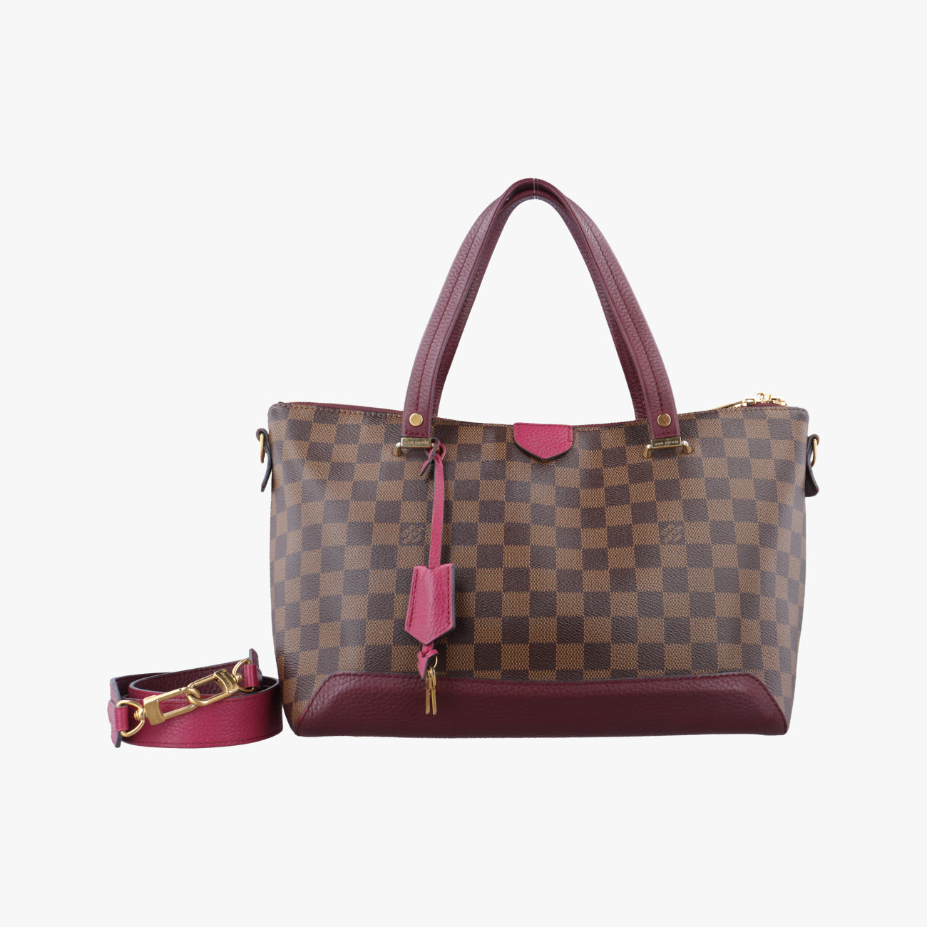 Pre-owned Louis Vuitton HYDE PARK EBENE×FUCHSIA Damier Canvas N41015 shoulderbag | stylenewstar