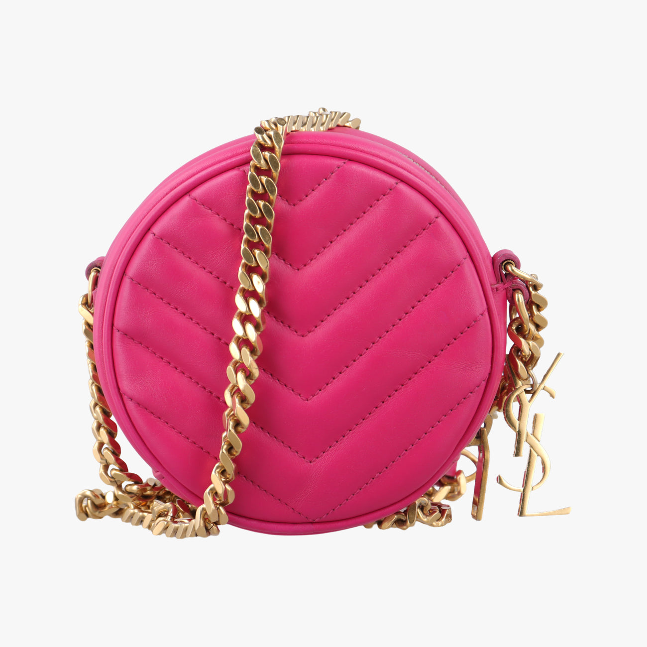 Vintage Yves Saint Laurent Vinyl V Stitch Pink Leather 357402 shoulderbag | stylenewstar