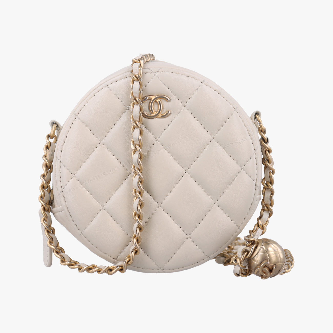 Matelasse Round White lambskin 30989598