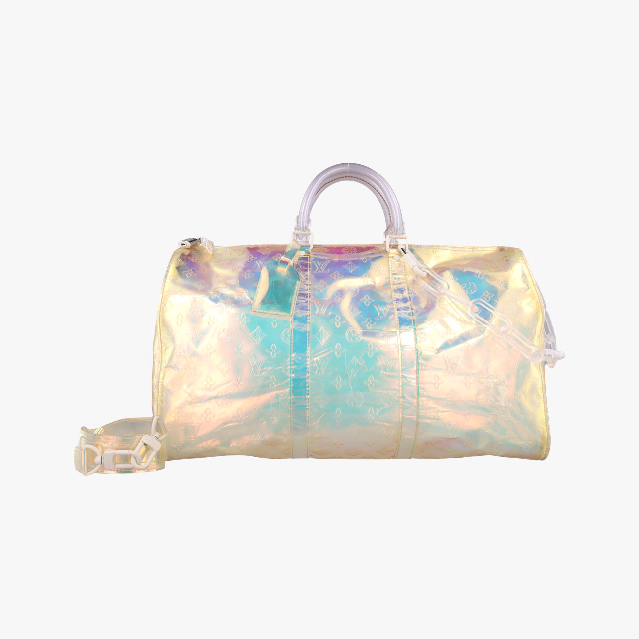 Pre-owned Louis Vuitton Keepall Bandouliere 50 aurora Monogram Prism M53271 shoulderbag | stylenewstar