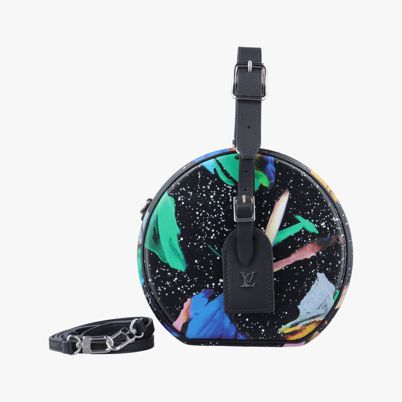 Vintage Louis Vuitton Petite BOITE Chapeau Black×multicolor Leather M53798 shoulderbag | stylenewstar