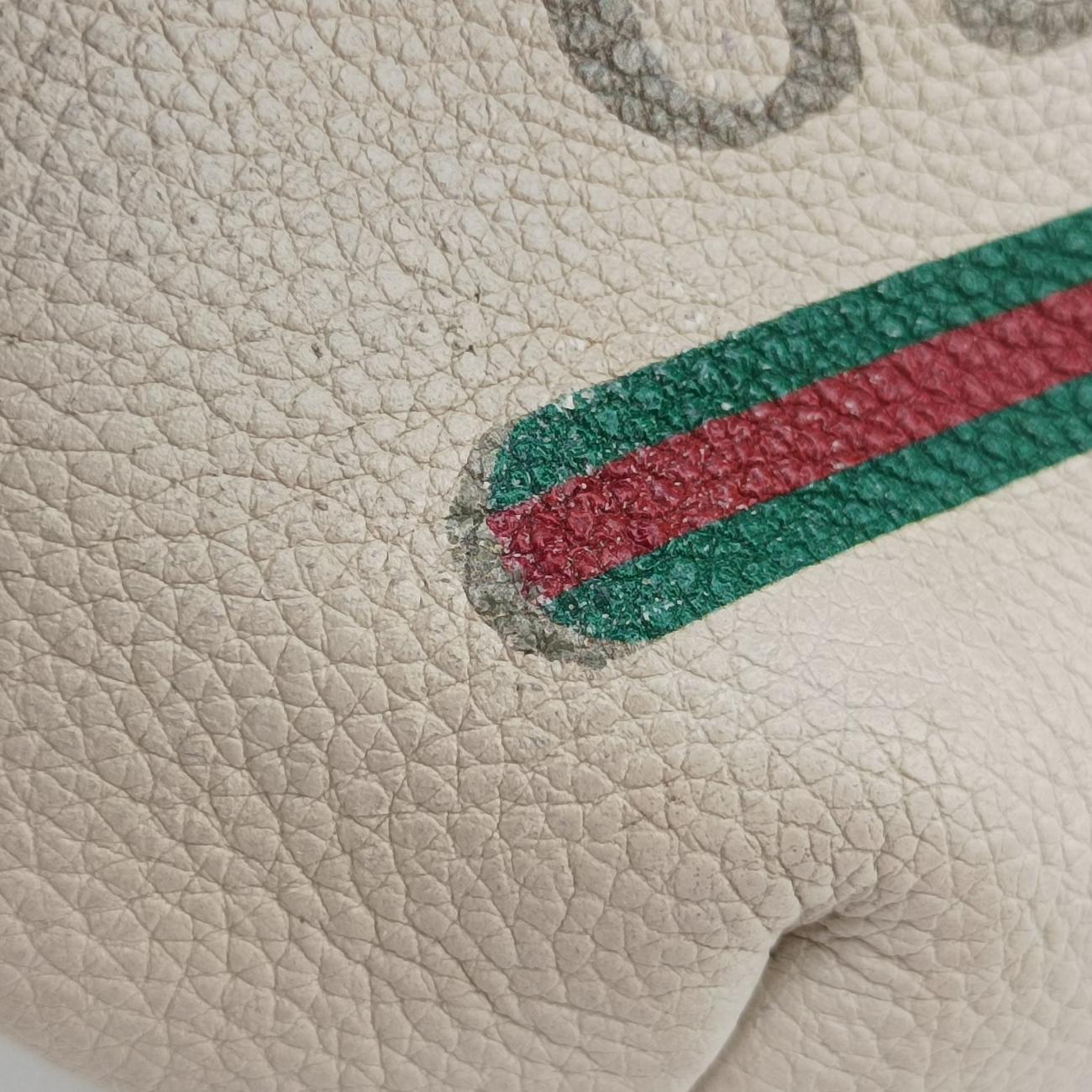 Pre-owned Gucci Gucci print White x Multicolor Leather 527792 bum bag/waist bag | stylenewstar