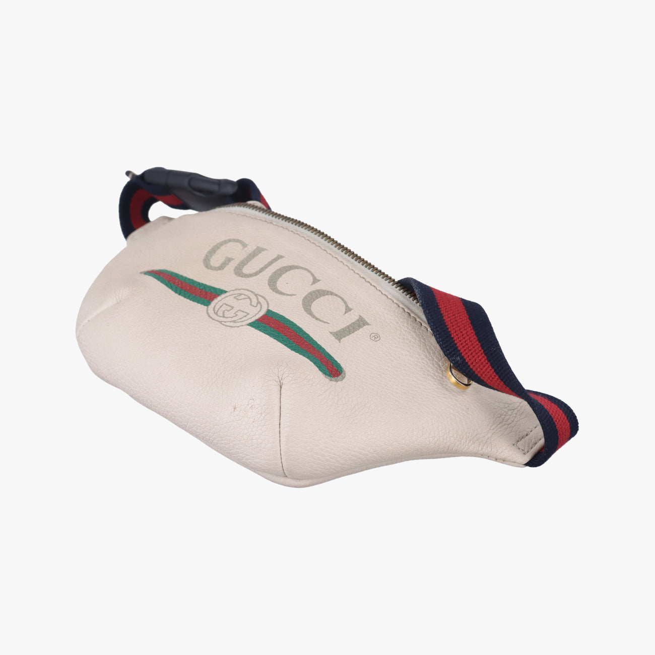 Pre-owned Gucci Gucci print White x Multicolor Leather 527792 bum bag/waist bag | stylenewstar