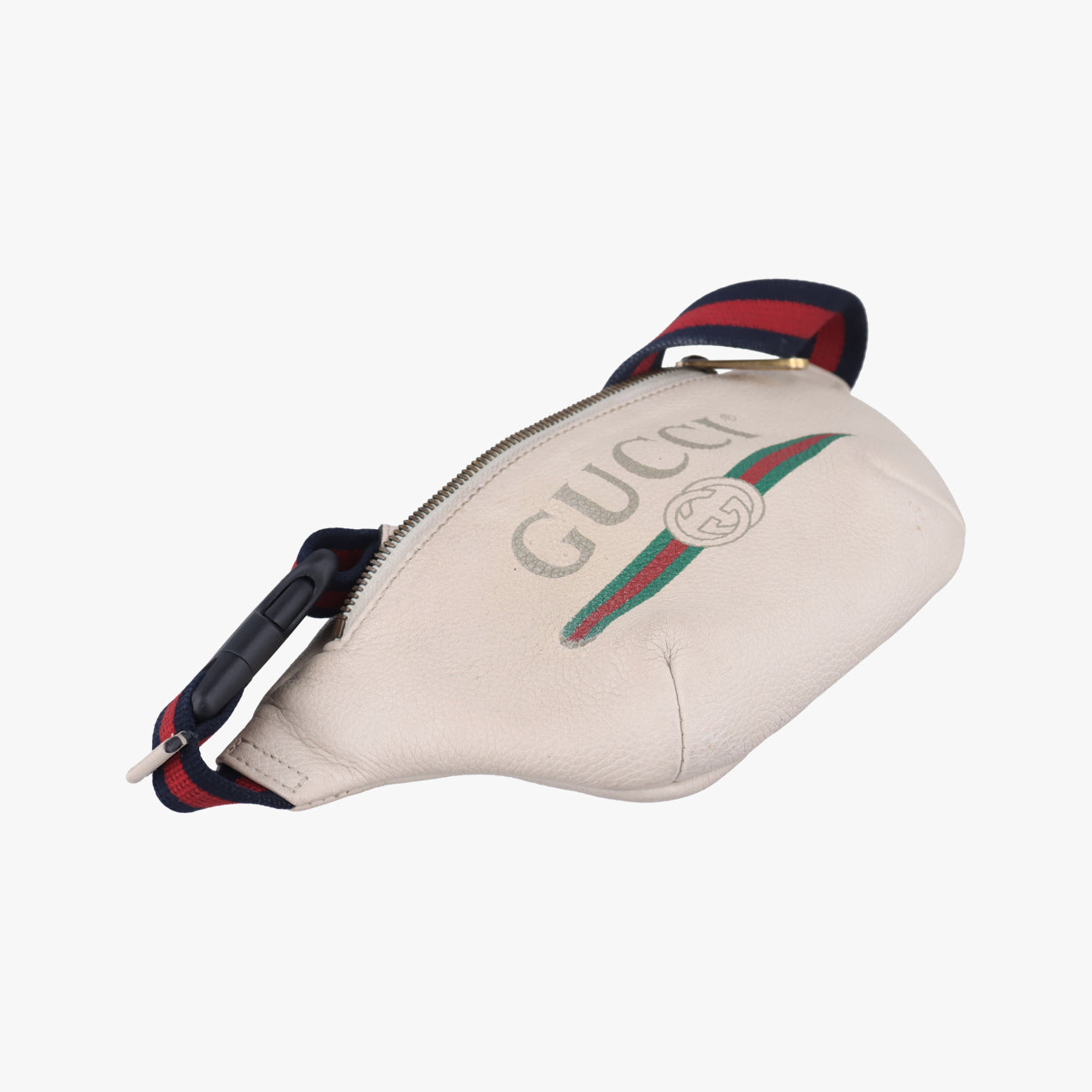 Pre-owned Gucci Gucci print White x Multicolor Leather 527792 bum bag/waist bag | stylenewstar