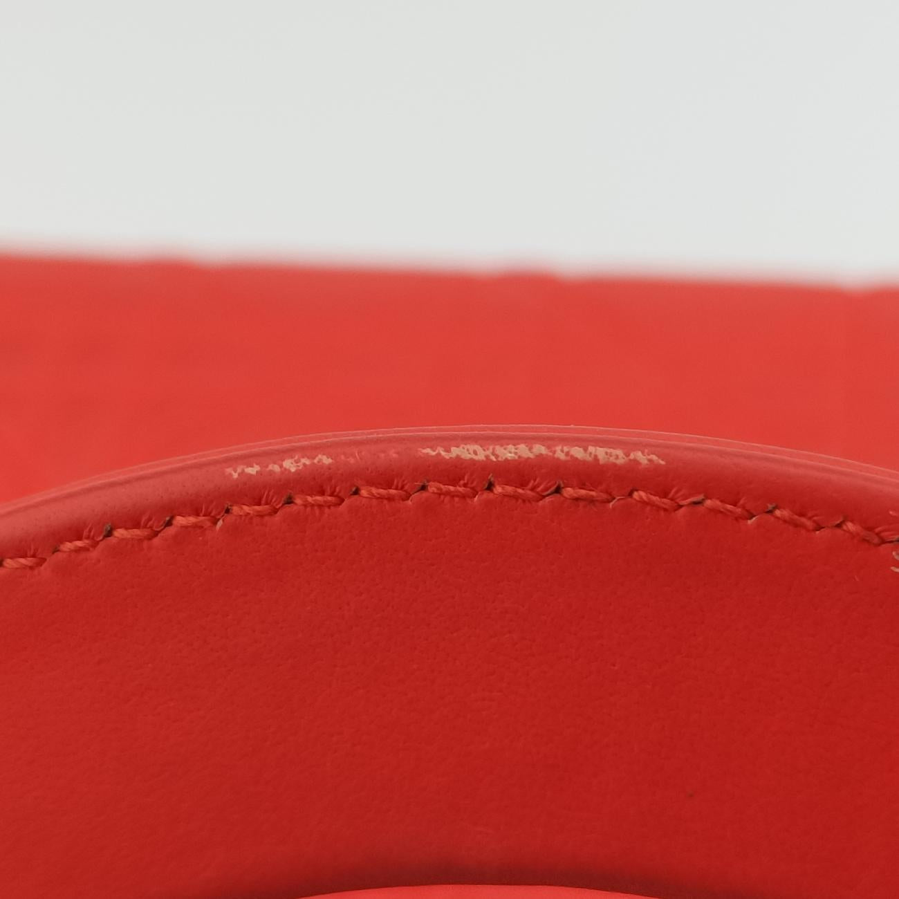 Pre-owned Christian Dior Lady Dior orange lambskin  shoulderbag | stylenewstar