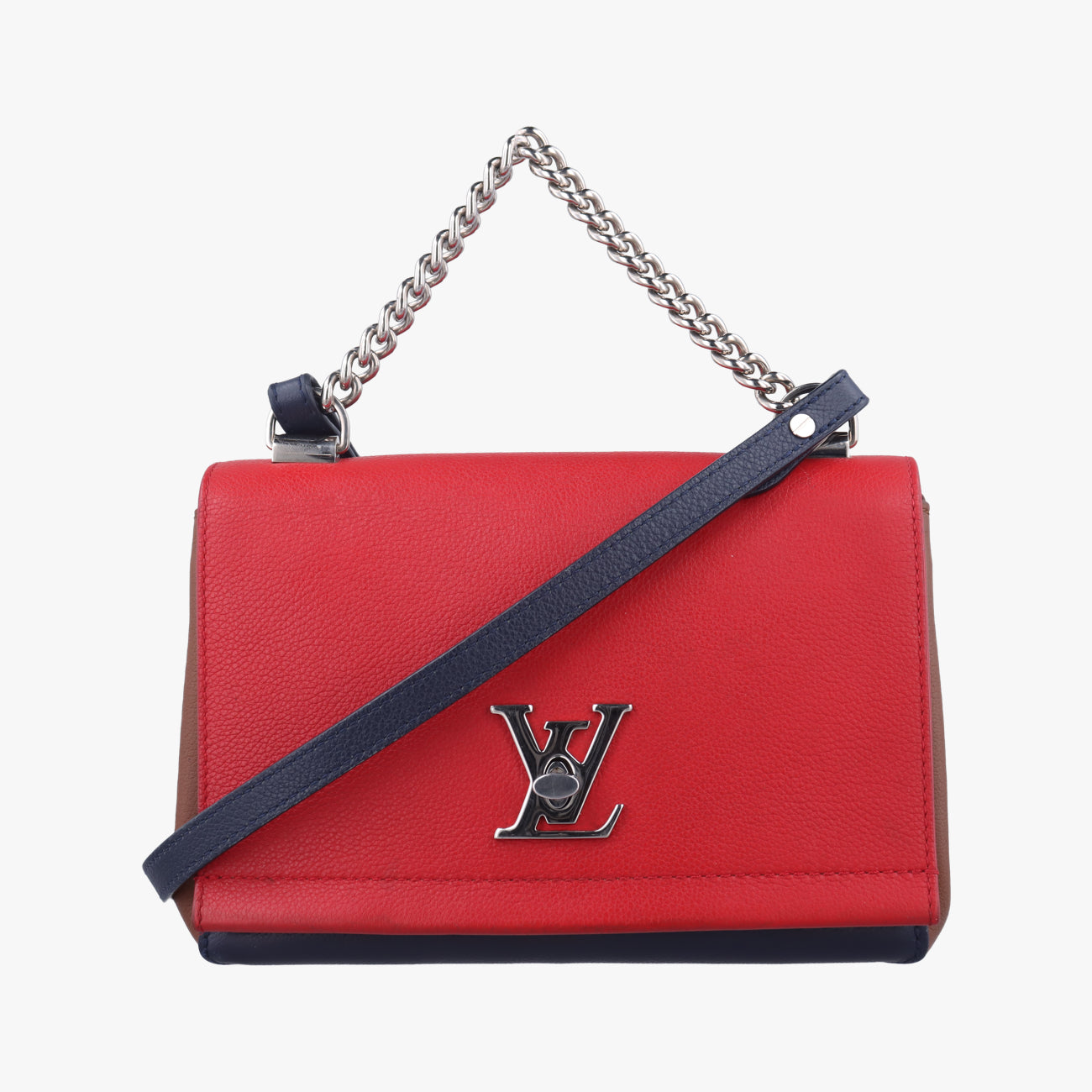 LOCKME II BB Red x Navy x Brown Leather DU3156