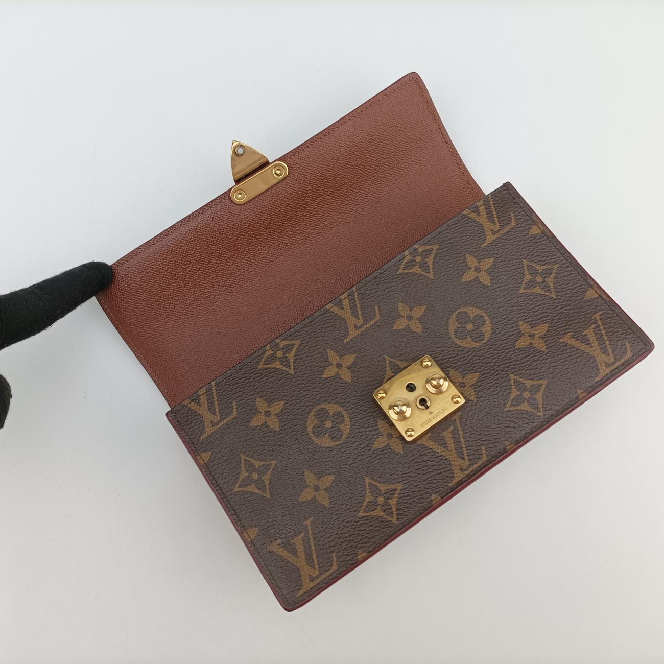 Pre-owned Louis Vuitton S-Lock Belt Pouch PM Brown Monogram Canvas M44667 bum bag/waist bag | stylenewstar