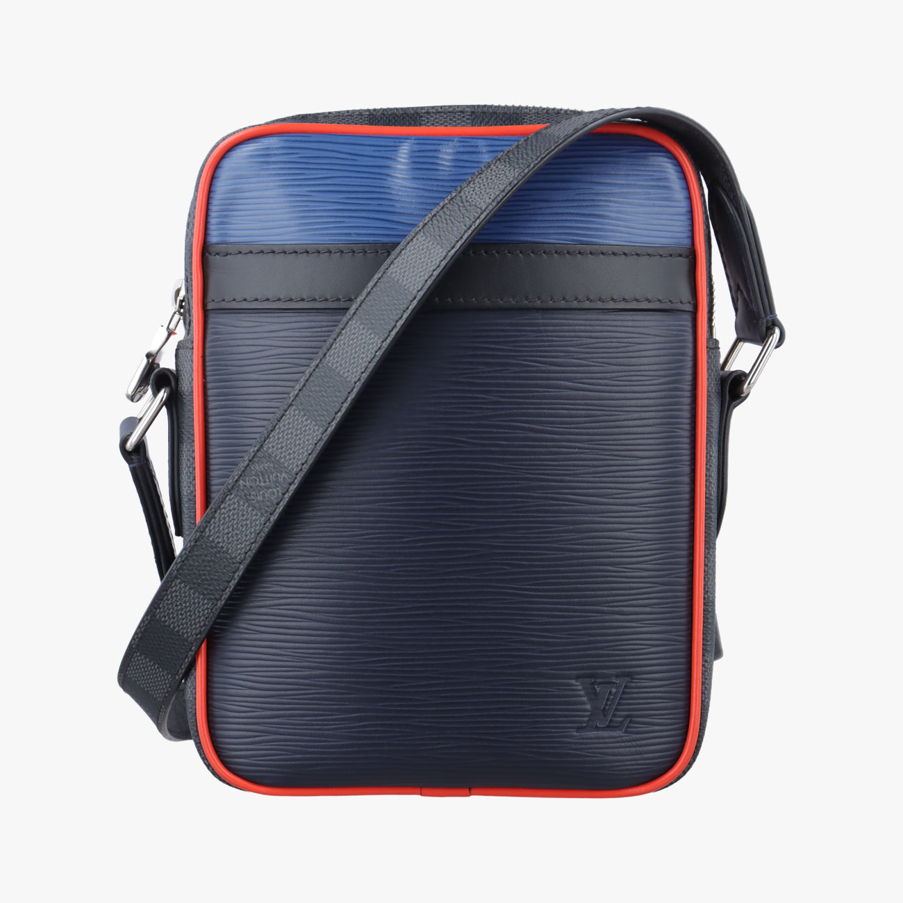 DANUBE SLIM PM NM Navy x Blue x Noir Epi×DAMIER GRAPHITE FO3118 ICチップ