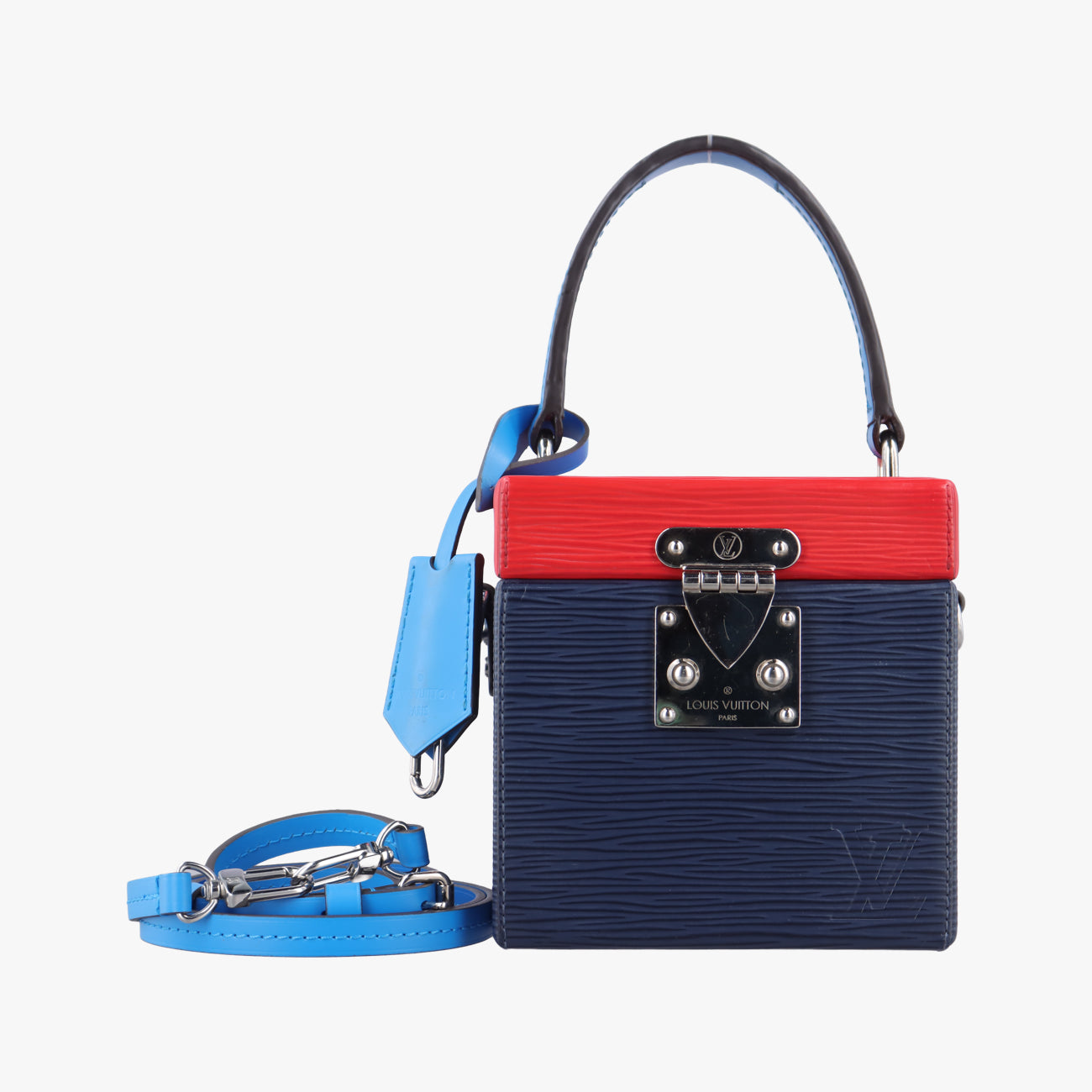Secondhand Louis Vuitton Breaker box Navy×Red Epi M52466 shoulderbag | stylenewstar