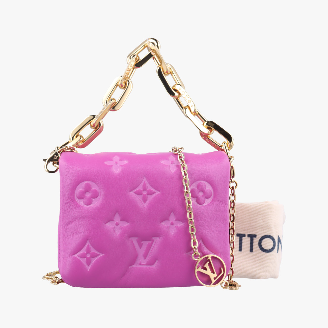 Pre-owned Louis Vuitton COUSSIN ORCHIDEE lambskin M81127 shoulderbag | stylenewstar