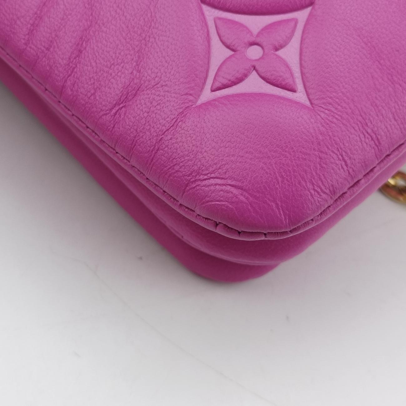 Pre-owned Louis Vuitton COUSSIN ORCHIDEE lambskin M81127 shoulderbag | stylenewstar